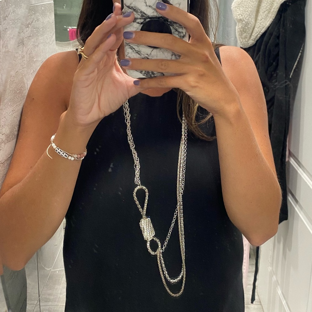 Daisy Fuentes silver chunky layered necklace